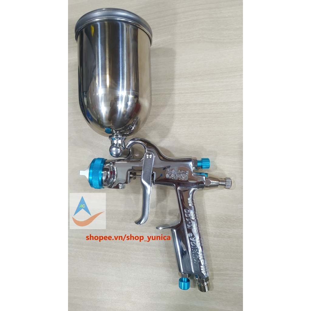 Súng phun sơn YUNICA K-100  Yunica xuất xứ Đài Loan Dùng phun sơn dầu, sơn PU, sơn xe