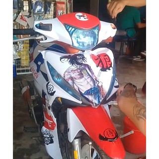 Tem Trùm Wave RSX Samurai Đỏ Trắng