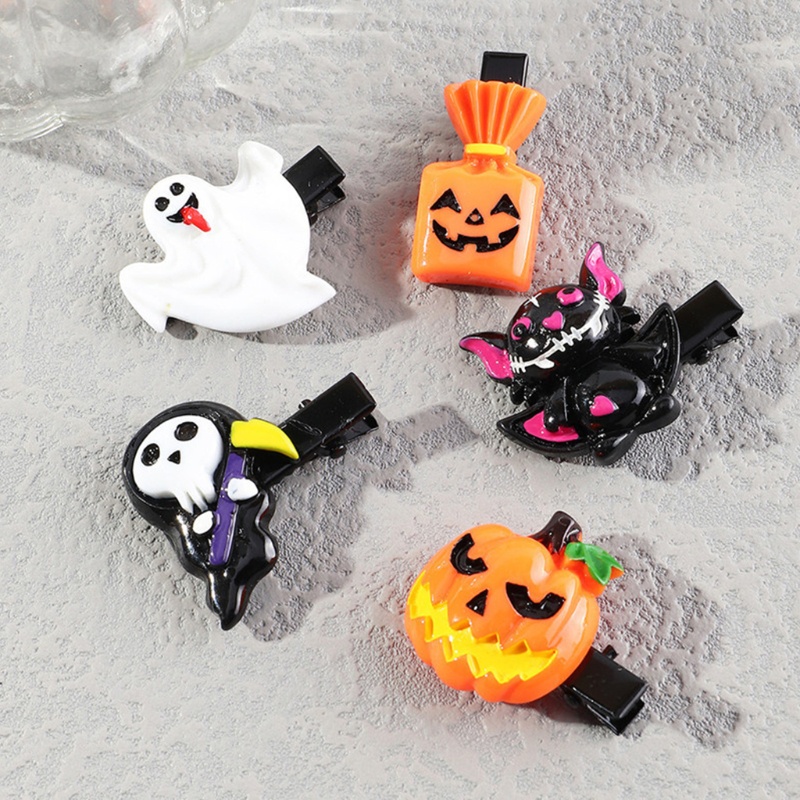 Kẹp Tóc Đính Nơ Phong Cách Halloween Cho Bé Gái