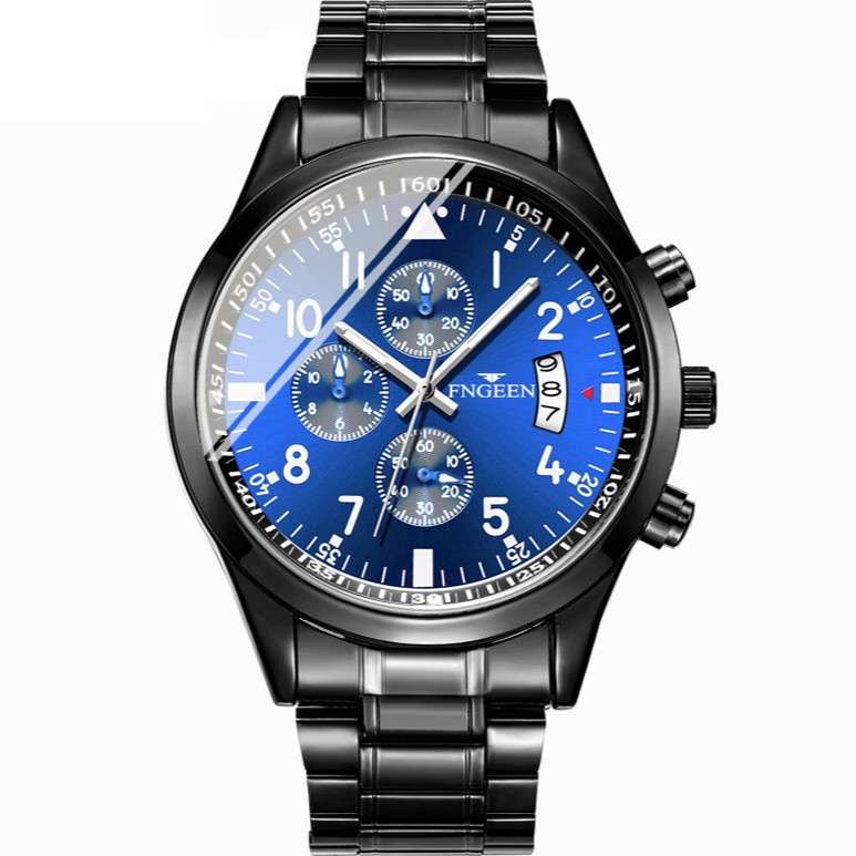 Đồng Hồ Nam FNGEEN FE5410 Doanh Nhân 2019 Mặt số Dây Thép Không Gỉ Cao Cấp