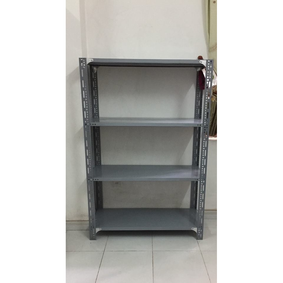 Kệ sắt sơn tĩnh điện lắp ghép đựng đồ đa năng 4 tầng . Kích thước : Dài 120cm, Rộng 30cm, cao 120cm , 150cm