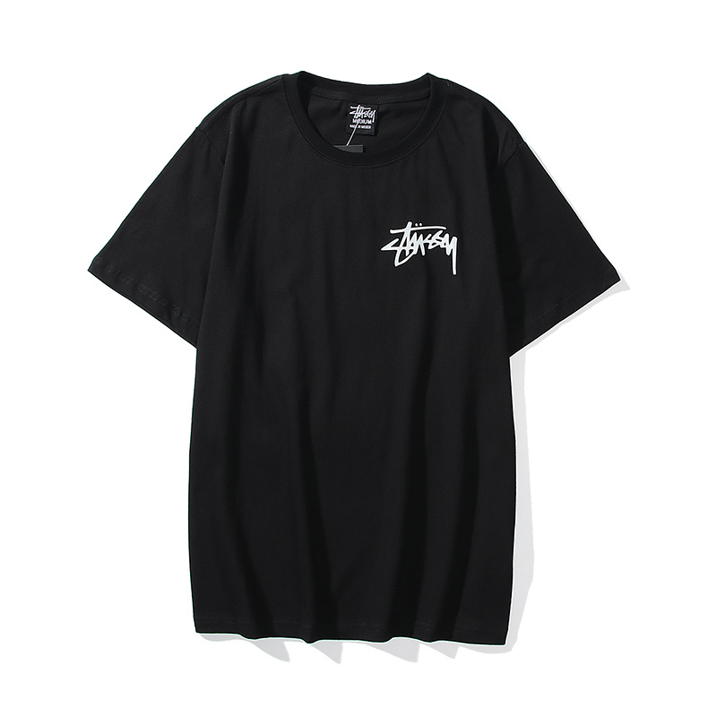 Stussy Fashion pure cotton pattern men's women's short-sleeved T-shirt couple tee unisex 6629#