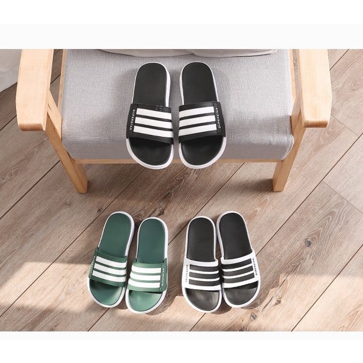 Dép lê unisex quai ngang Super Star 3 Sọc siêu hot hàng cao cấp đi nước thoải mái thời trang ulzzang TH-75