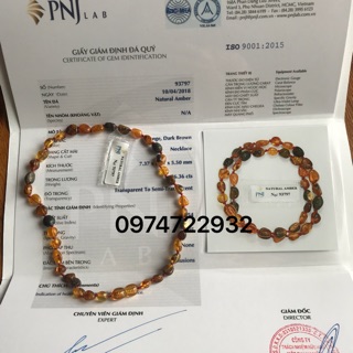 Vòng cổ hổ phách cho bé
