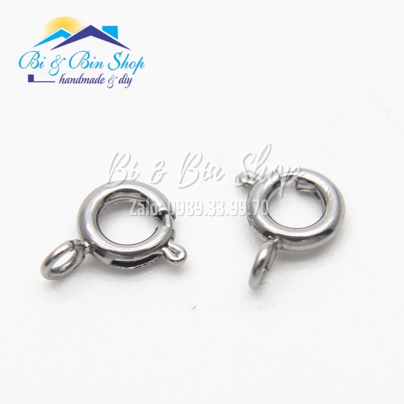 Khoá Lò Xo Tròn Bằng Inox Làm Dây Chuyền, Vòng Đeo Tay, Trang Sức Handmade
