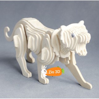 Đồ Chơi Lắp Ráp Gỗ 3D Mô Hình Con Hổ