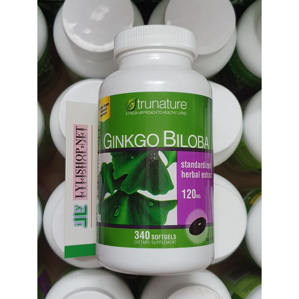 [chuẩn mỹ, date 10/25] Viên Uống Bổ Não Trunature Ginkgo Biloba 120 mg chai 340 viên từ mỹ