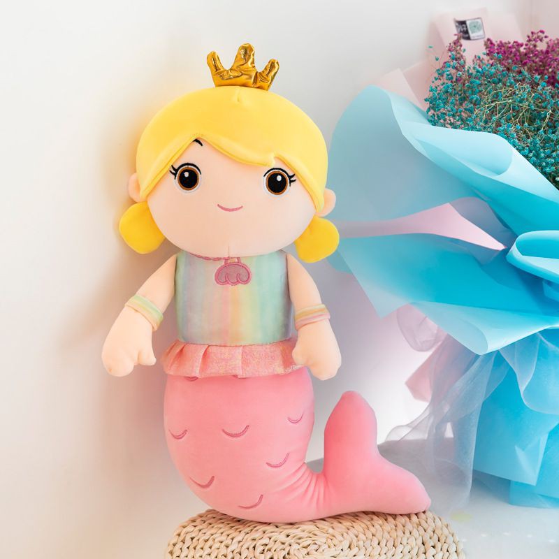 Đồ Chơi Nhồi Bông Hình Vương Miện Nàng Tiên Cá 30cm Dành Cho Bé