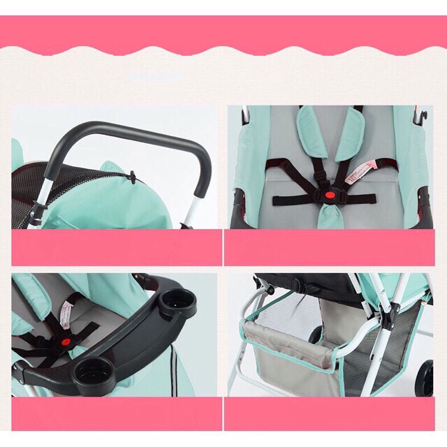 Xe đẩy cho bé sơ sinh 2 chiều 3 tư thế có nhạc chính hãng