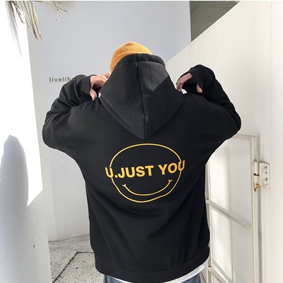 Áo hoodie nỉ ngoại ulzzang nam nữ unisex cặp đôi chất nỉ dày dặn local brand form rộng hàn quốc chống nắng JUST YOU