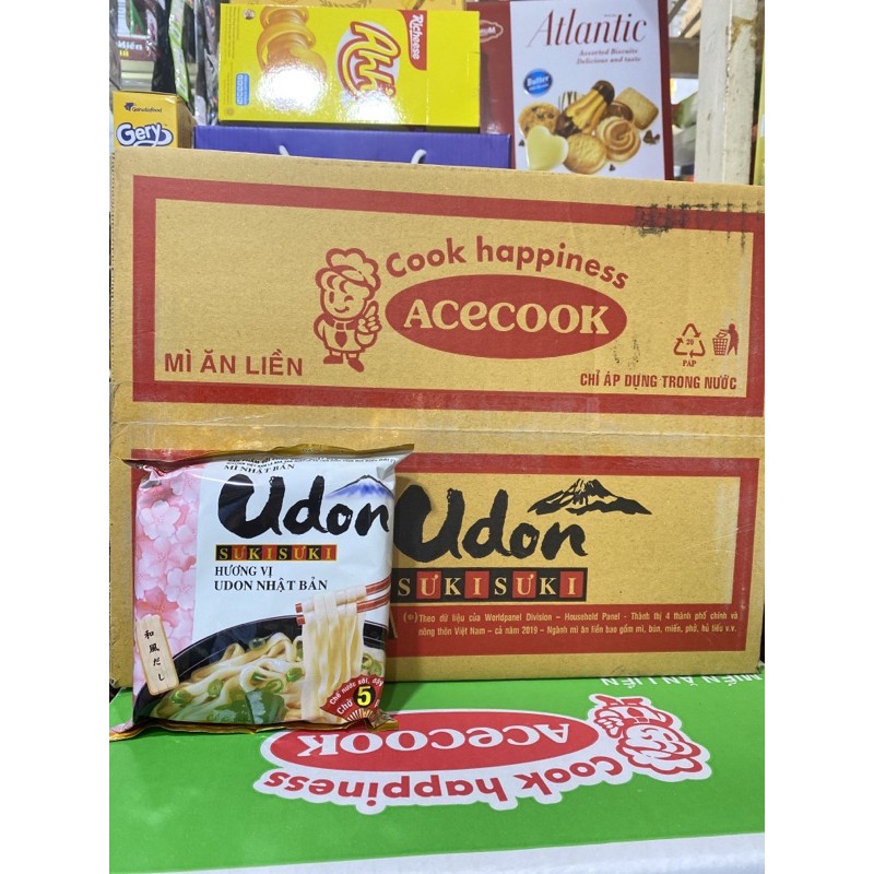 Thùng 24 Gói Mì Tôm Udon Sưkisuki (24 gói x75g)