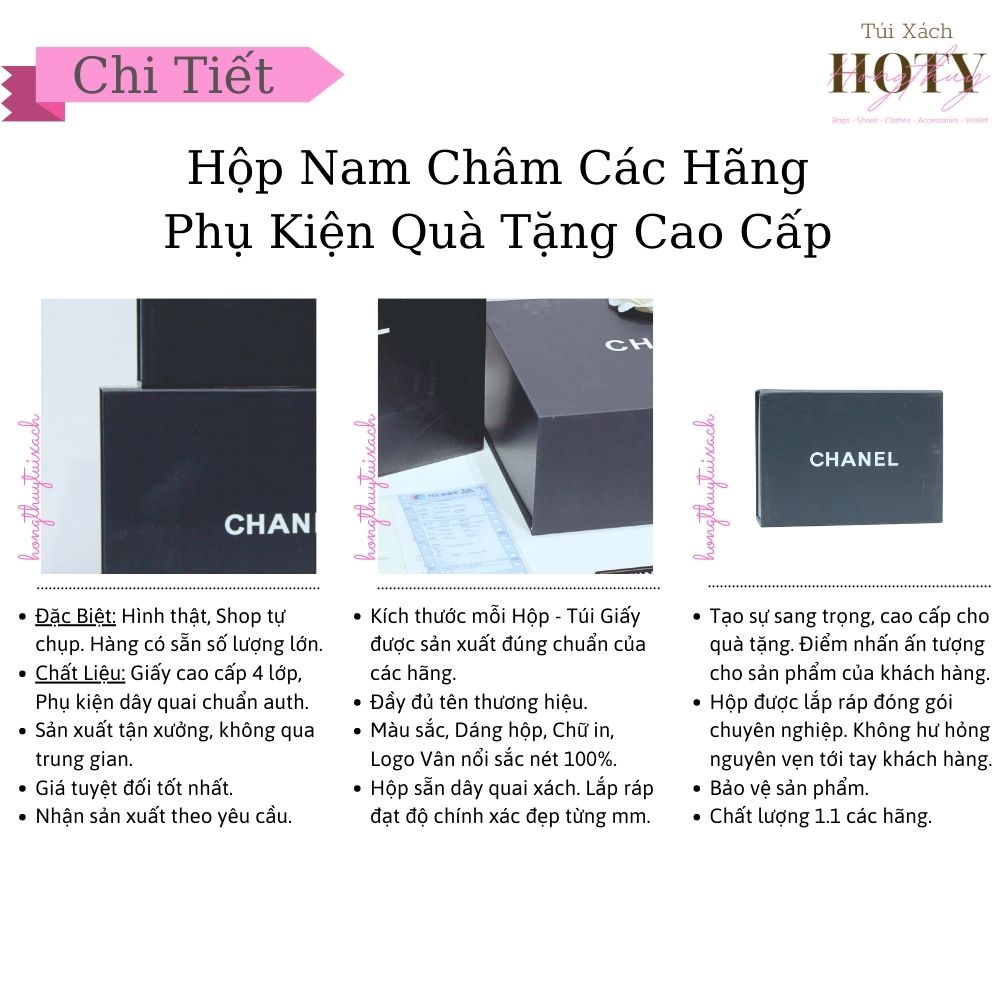 Hộp Nam Châm CN Đen Nhung , Hôp Giấy Quà Tặng CN Đen Nguyên Bản [Có sẵn]