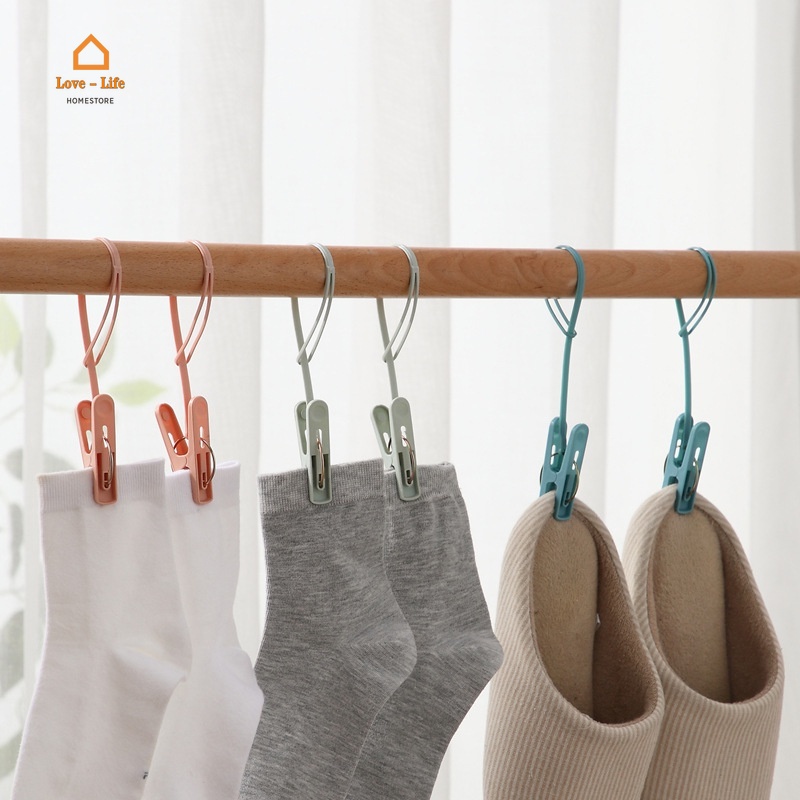 1 kẹp nhựa phơi quần áo chống gió màu sắc ngẫu nhiên