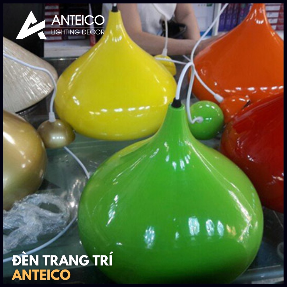 Đèn thả hình giọt nước chao sơn tĩnh điện đầy đủ phụ kiện lắp đặt Fi-D320 mm trang trí nhà cửa quán xá - Anteico giá rẻ