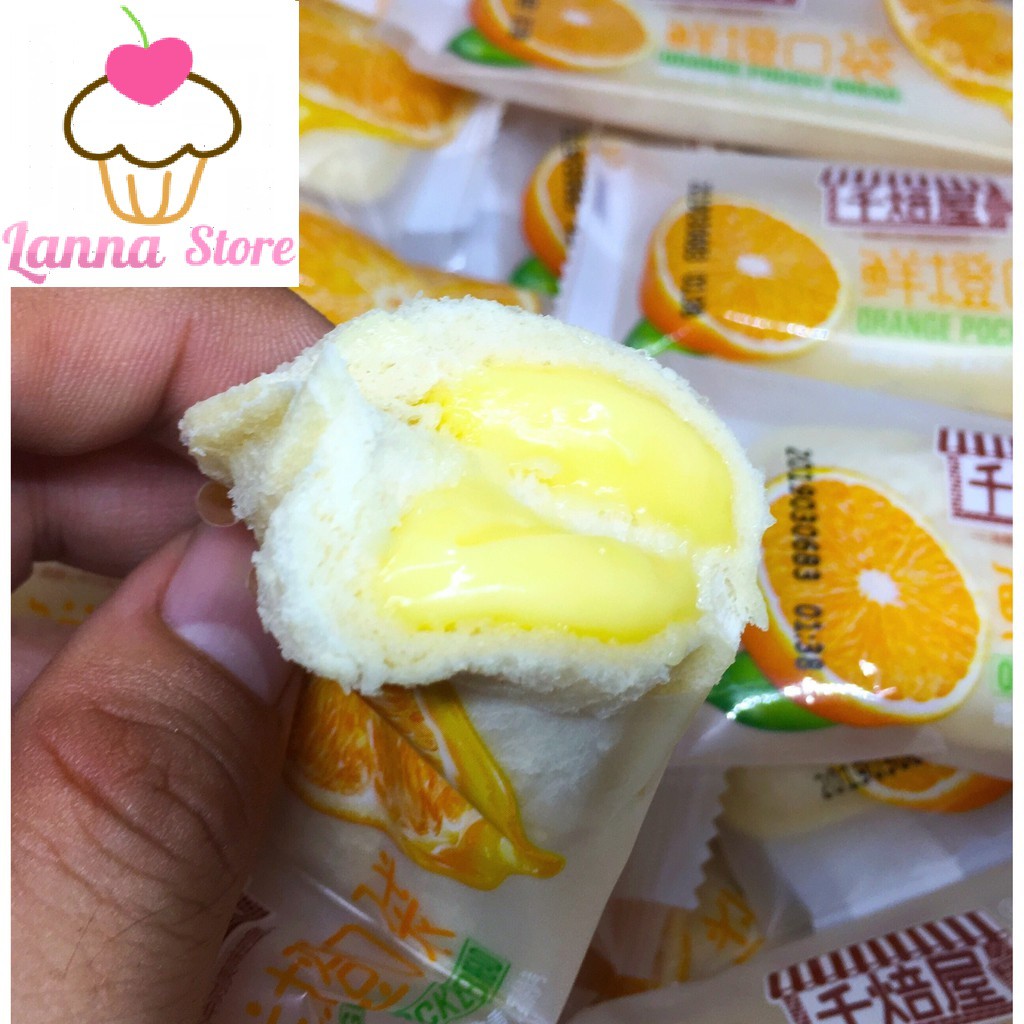 Combo 1kg Bánh Sữa Chua Đài Loan Vị Cam Cheese Pocket - Đài Loan (42 cái)