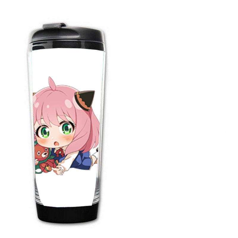 Bình nước nhựa in hình nhân vật SPY x Family ver nằm gia đình điệp viên anime chibi cốc đựng quà tặng tiện lợi