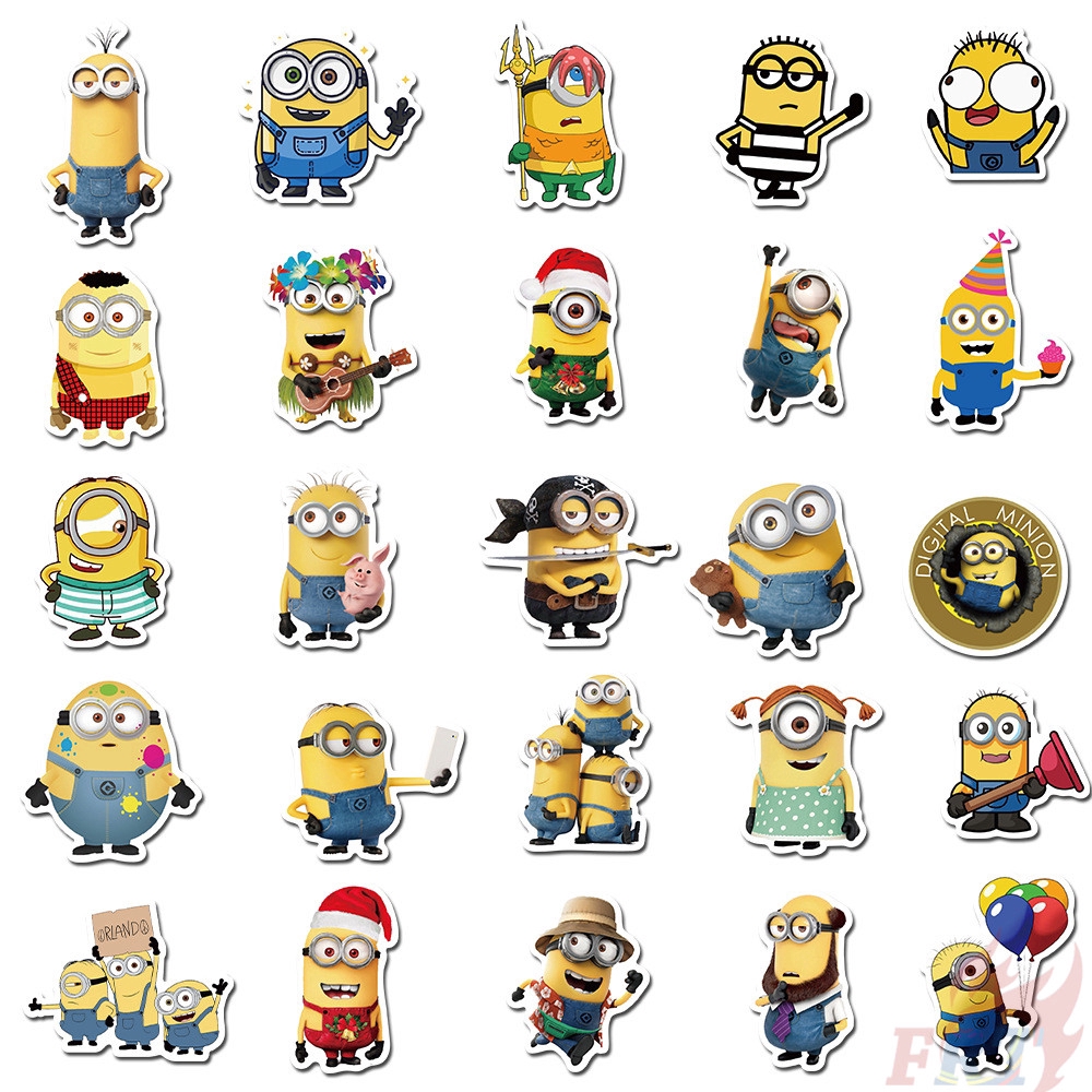 ❉ Minions Series 01 - Despicable Me Stickers ❉ 50Pcs/Set Movie Waterproof Fashion DIY Decals Doodle Stickers