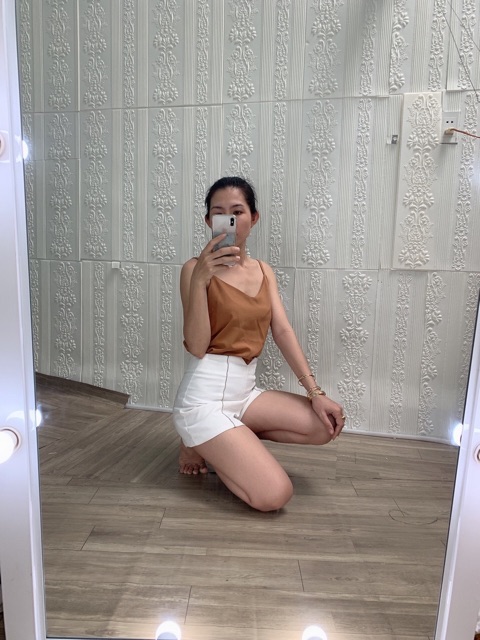 [ Mã WASTAPR giảm 10K đơn 50K] Áo hai dây cổ tim vải đẹp | BigBuy360 - bigbuy360.vn