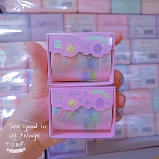 HỘP 3 CUỘN BĂNG DÍNH WASHI