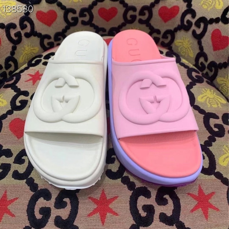 Dép gucci nhựa độn đế bánh mì mai phương bùi