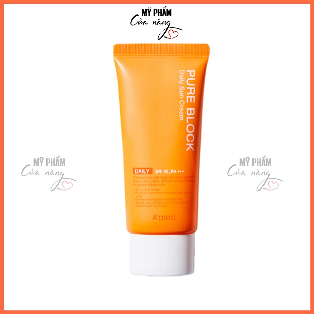 HÀNG CHÍNH HÃNG - Kem chống nắng A'pieu Pure Block Natural Sun Cream 50ml (mẫu mới)