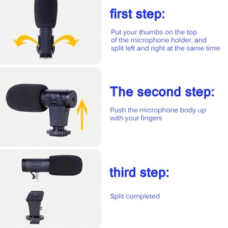 MIC-06 Camera Microphone 3 5mm/0 14inch Video Microphone 0 5mA Interview Microphone Efficient Portable Microphone ELEN