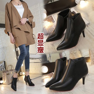 Giày boot nữ cổ ngắn sexy màu đen 7cm