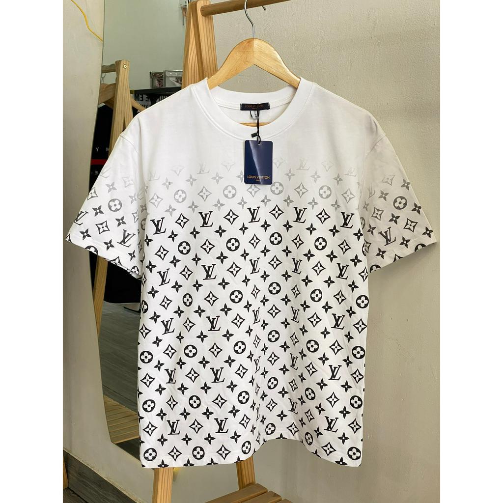 Áo thun LV Louis.Vuiton in hoa tiết cham form rộng Cotton dày dặn phong cách, độc đáo nam nữ