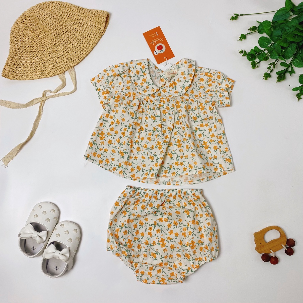 Set quần áo hoa nhí Cambebe cho bé hàng đẹp mã E03