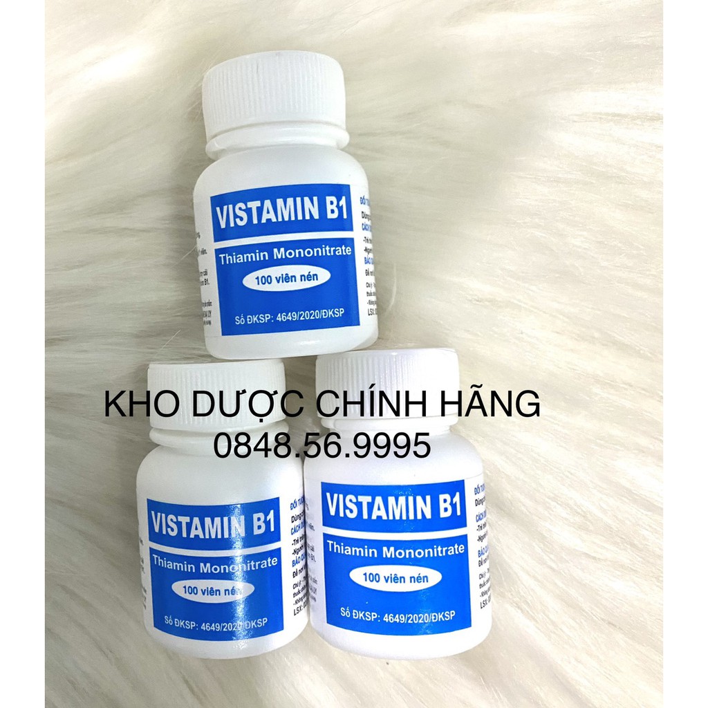 VISTAMIN B1 lọ 100 viên - Bổ sung Vitamin B1 cho cơ thể, hỗ trợ cải thiện tình trạng thiếu vitamin nhóm B1