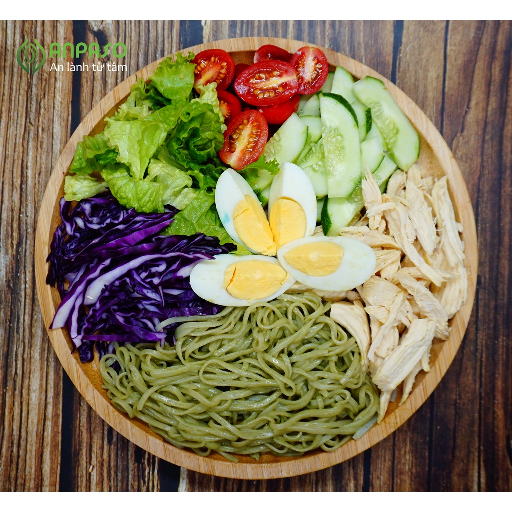 Mì Eat Clean Rau Sâm Cát Hữu Cơ Organic  Anpaso, Giảm Cân, ăn chay, không chiên nóng, tốt cho tiêu hóa 120g