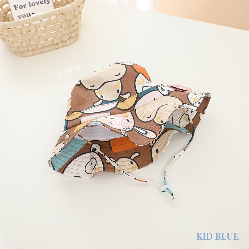 Mũ Tai Bèo Vành Rộng Chống Nắng In Hoạt Hình Dễ Thương Cho Bé