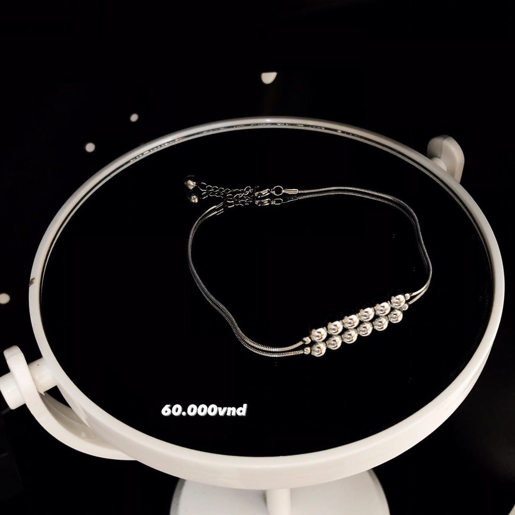 Lắc Chân Bi Màu Silver Thời Trang Unisex