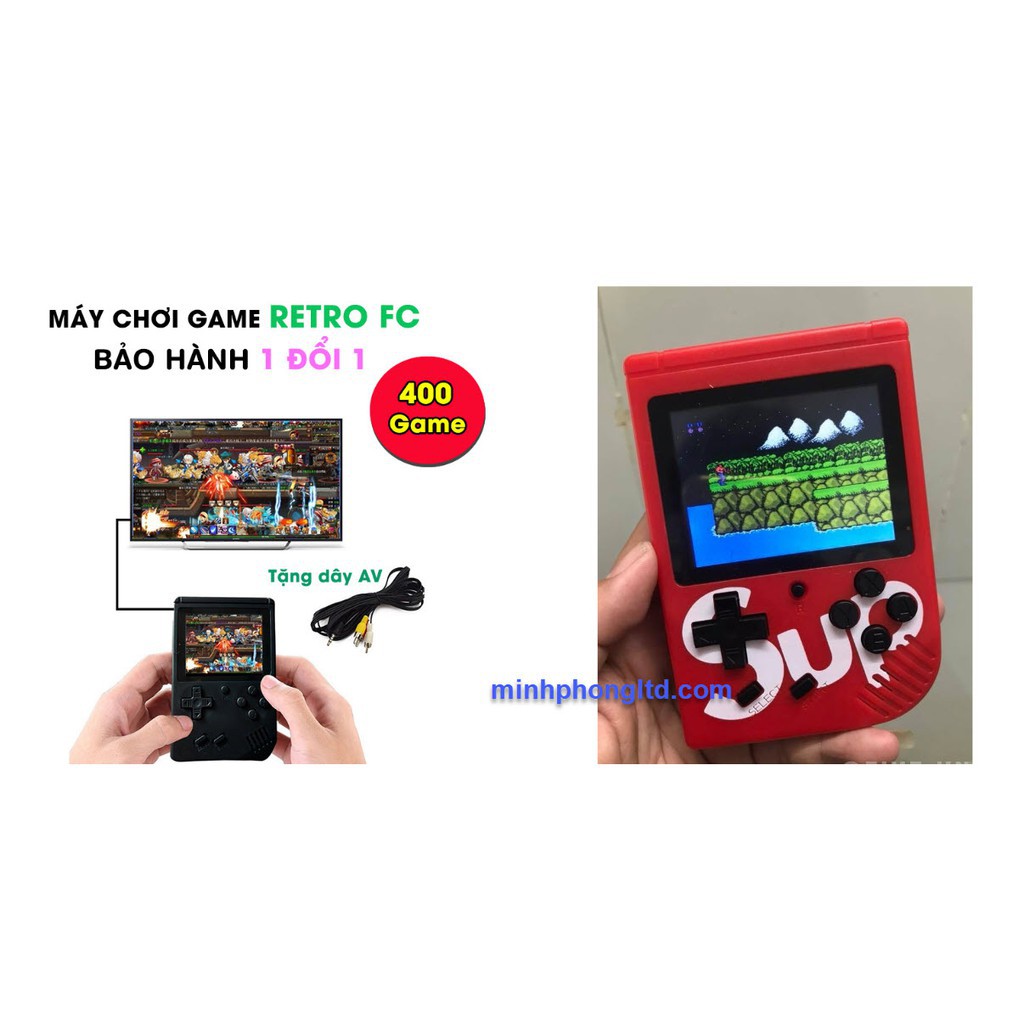 MÁY CHƠI GAME SUP 400 IN 1 G1 PLUS - MÁY ĐIỆN TỬ 4 NÚT CẦM TAY - 400 TRÒ CHƠI CỔ ĐIỂN.