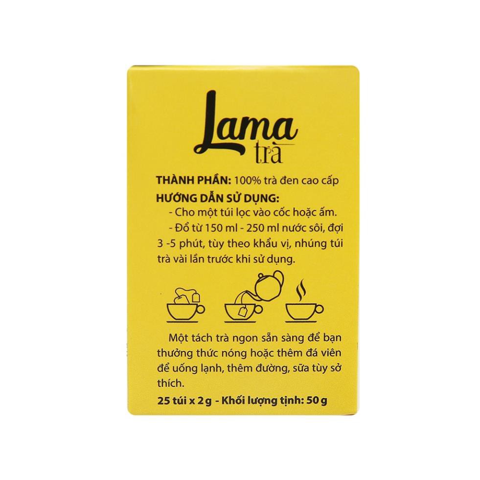 Trà đen túi lọc Lama hộp 50g