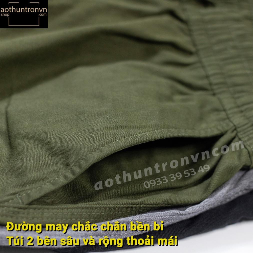 Quần Short Nam Kaki cotton 3 màu Đen / Xám / Rêu thương hiệu RINOMI ,quần Kaki cotton loại dày thoáng mát thiết kế đẹp