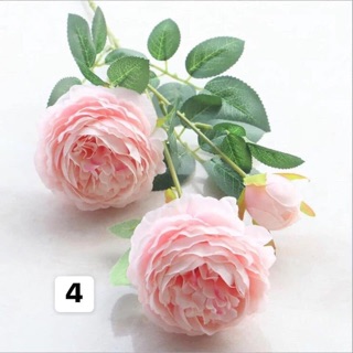 Hoa Lụa Nhiều Màu 1 Cành 2 Hoa 1 Nụ
