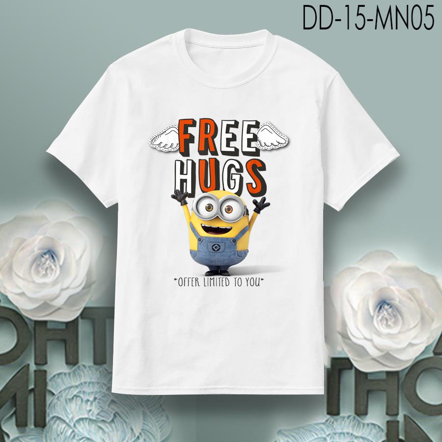 Áo Thun Minions ( Có Size Trẻ Em ) Despicable Me Minions Free Hugs Graphic