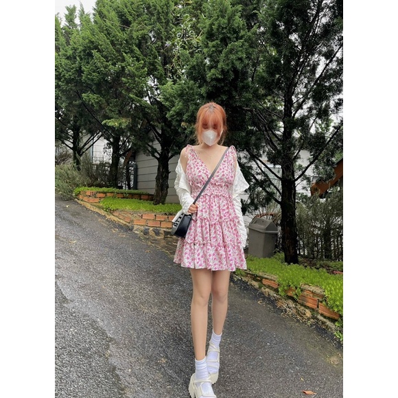 BERI DRESS đầm xẻ ngực form xoè Ebublio