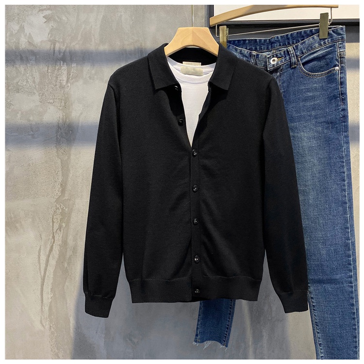 Áo Khoác Cardigan Dệt Kim Form Rộng Thời Trang Cho Nam