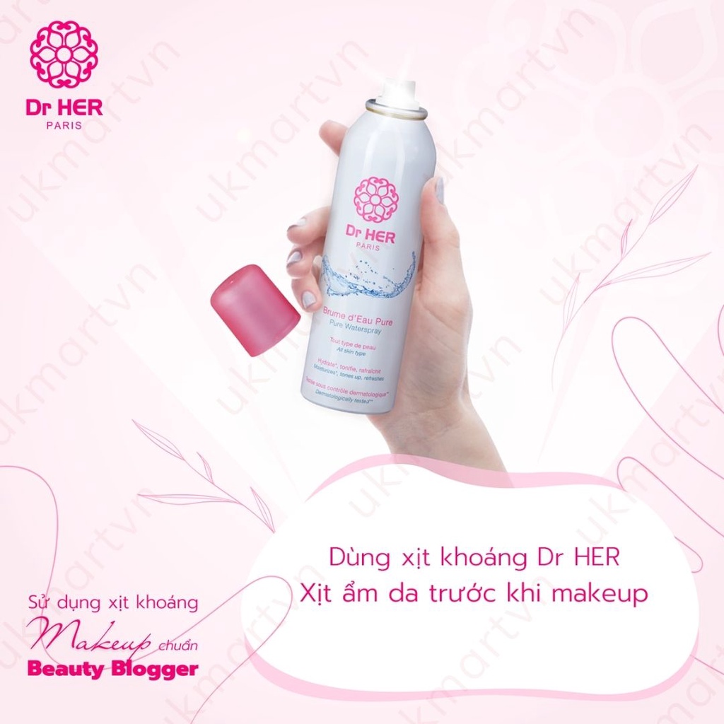 Xịt Khoáng Dr Her Paris Làm Dịu Da Pure Water Spray | BigBuy360 - bigbuy360.vn