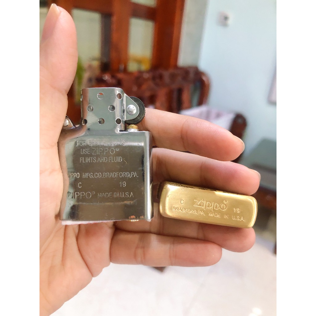 VỎ BẬT LỬA ZIPPO MẠ CHROME KHẮC CHÌM 5 MẶT, HÌNH THIẾU NỮ TÓC XOĂN