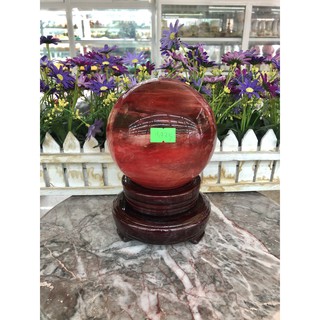 Quả cầu phong thủy đá núi lửa Obsidian đỏ - Đường kính 11,4cm; 11,5cm; 11,6cm và 11,7cm