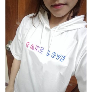 .. FREESHIP ĐƠN 99K_ÁO THUN TAY LỠ CÓ MŨ BTS F-A-K-E LOVE ..