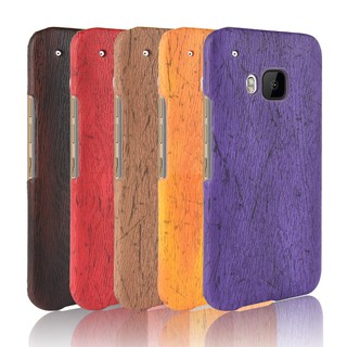 New for htc one m9 case 5.0 inch pu wood leather grain hard shell back cover