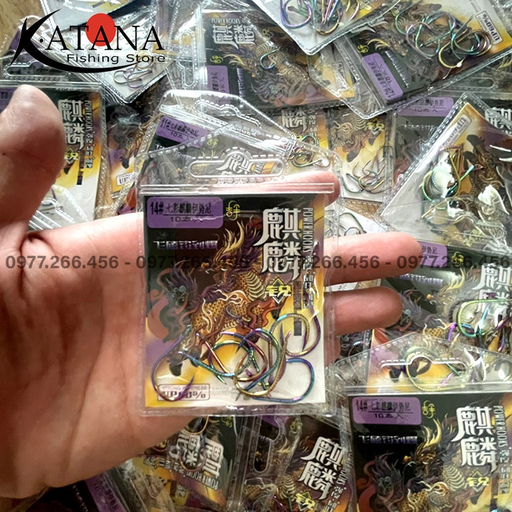 Lưỡi Câu Vảy Rồng Titan 7 Màu - lưỡi nhẹ, chuyên câu đài, câu tay