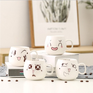 Cốc siêu dễ thương kèm thìa sứ và nắp đậy
