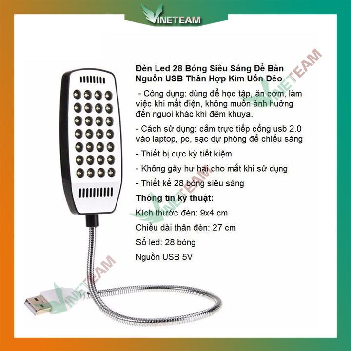 Đèn LED 28 bóng cổng USB uốn dẻo 360(Màu ngẫu nhiên) -dc899. | BigBuy360 - bigbuy360.vn