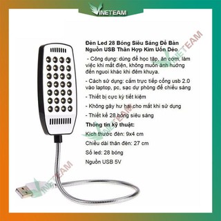 Đèn LED 28 bóng cổng USB uốn dẻo 360(Màu ngẫu nhiên) -dc899.
