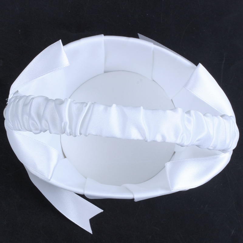 Giỏ Hoa Vải Satin Trang Trí Đám Cưới